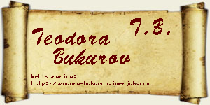 Teodora Bukurov vizit kartica